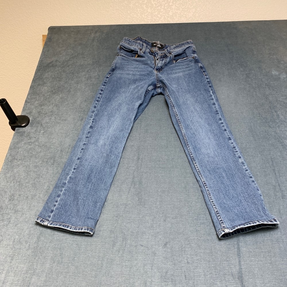 RSQ Jeans Womens 28x34 Blue Denim Cotton Stretch Medium Wash 5 Pockets Zip Fly